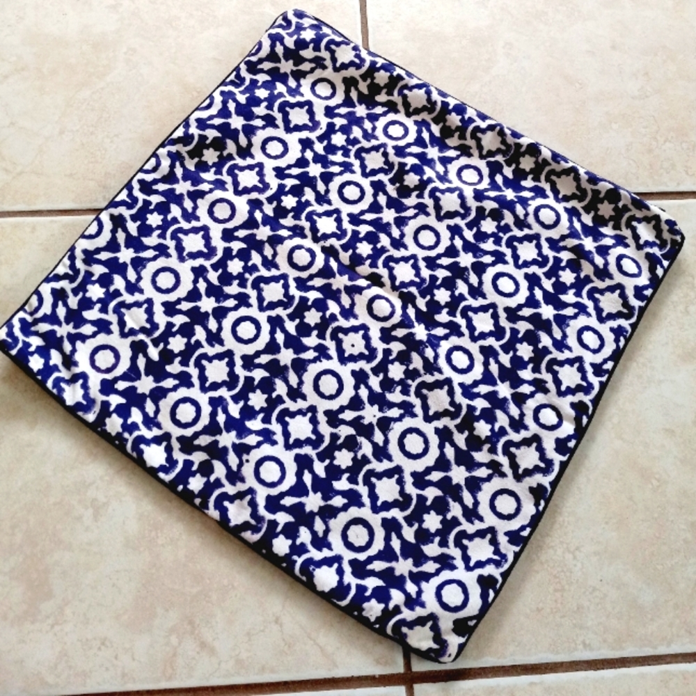 Roberta Roller Rabbit Pillowcase Blue White Cotton New With Tags